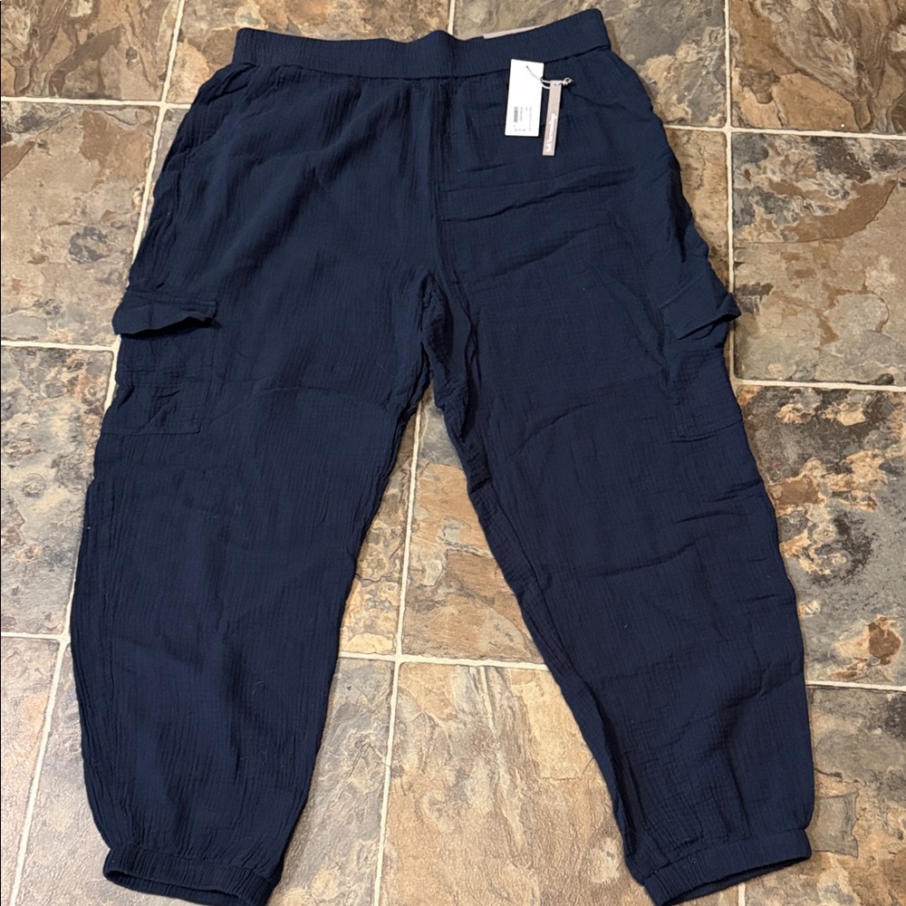 Soft Surroundings Navy Cargo Pants